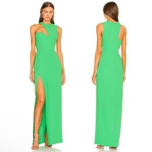 Amanda Uprichard Gilda Maxi Gown In Grass Green